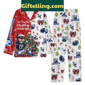 Penn State Nittany Lions Christmas Polyester Pajamas Set