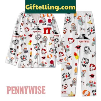 Pennywise You'll Float Too Pajamas Set, IT horror nightwear