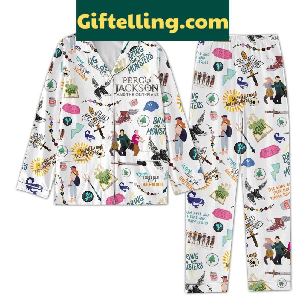 Percy Jackson Demigod Polyester Pajamas Set