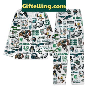 Philadelphia Eagles Go Birds Fly Eagles Fly Pajamas Set loungewear