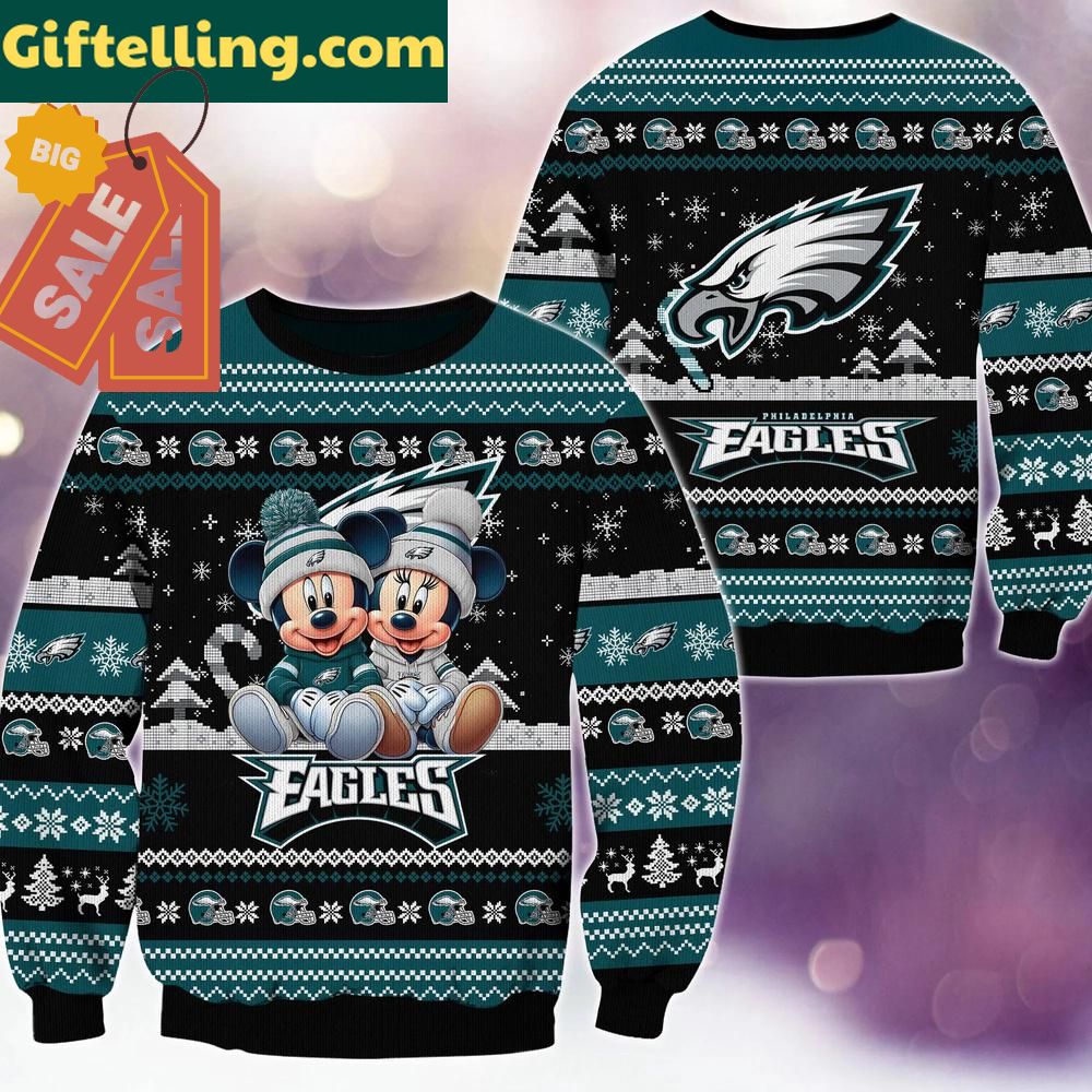 Philadelphia Eagles NFL Mickey Minnie product image showing design and team colors