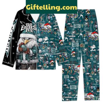 Philadelphia Eagles Pajamas Set with 'Go Birds Slay All Day' design