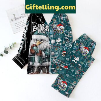 Philadelphia Eagles Pajamas Set with 'Go Birds Slay All Day' design