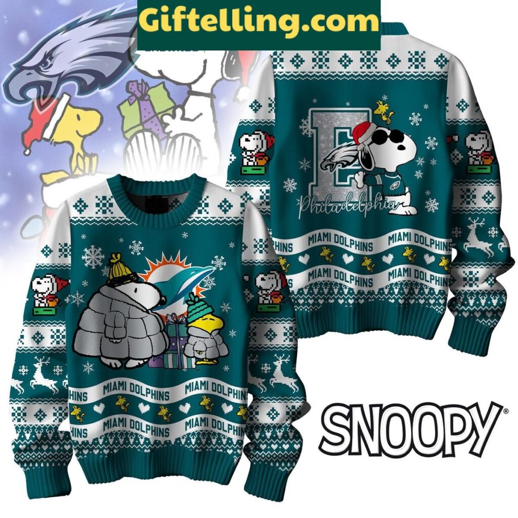 Philadelphia Eagles Peanuts Snoopy Ugly Christmas Sweater