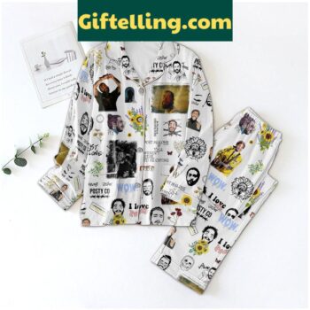 Post Malone F-1 Trillion I Love Posty polyester pajamas set