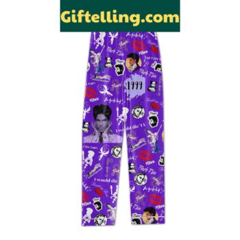 Man wearing Prince 1999 Purple Rain Polyester Pajamas Set