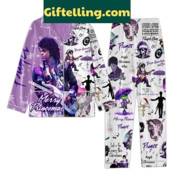Prince All I Want For Christmas Merry Princemas Polyester Pajamas Set