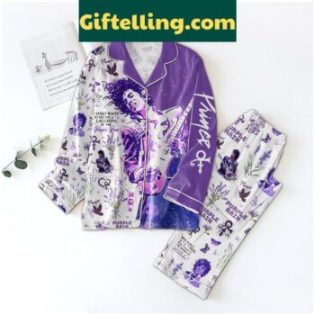 Prince of Purple pajamas set with a pair of purple pants and a matching top