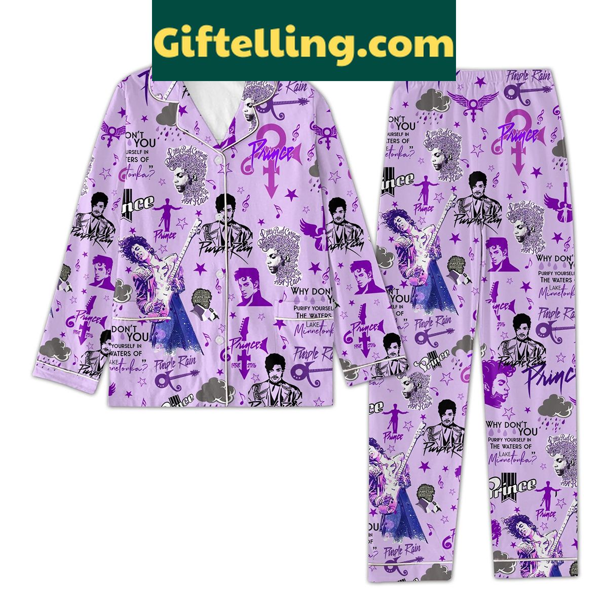 prince-purple-rain-memories-pajamas-set-tribute-to-the-music-icon-2 Prince Purple Rain Memories Pajamas Set for men and women