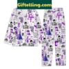 Prince Purple Rain Pajamas Set with bold graphics and vibrant purple color