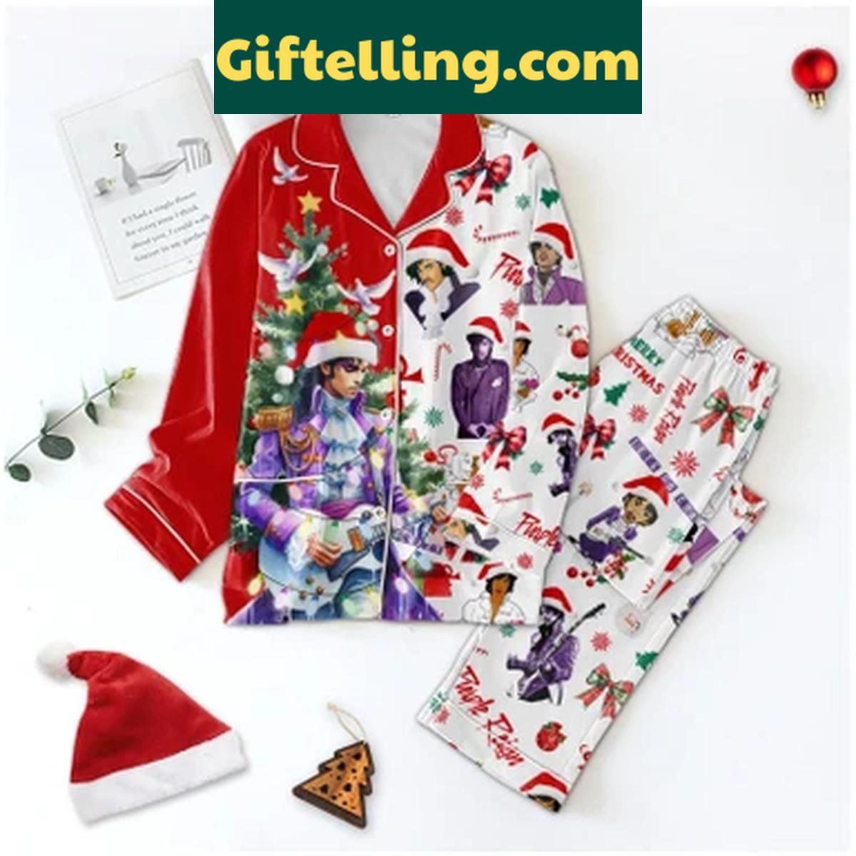 Prince Santa Favorite Prince Christmas Polyester Pajamas Set Prince Santa Christmas polyester pajamas set, favorite prince design