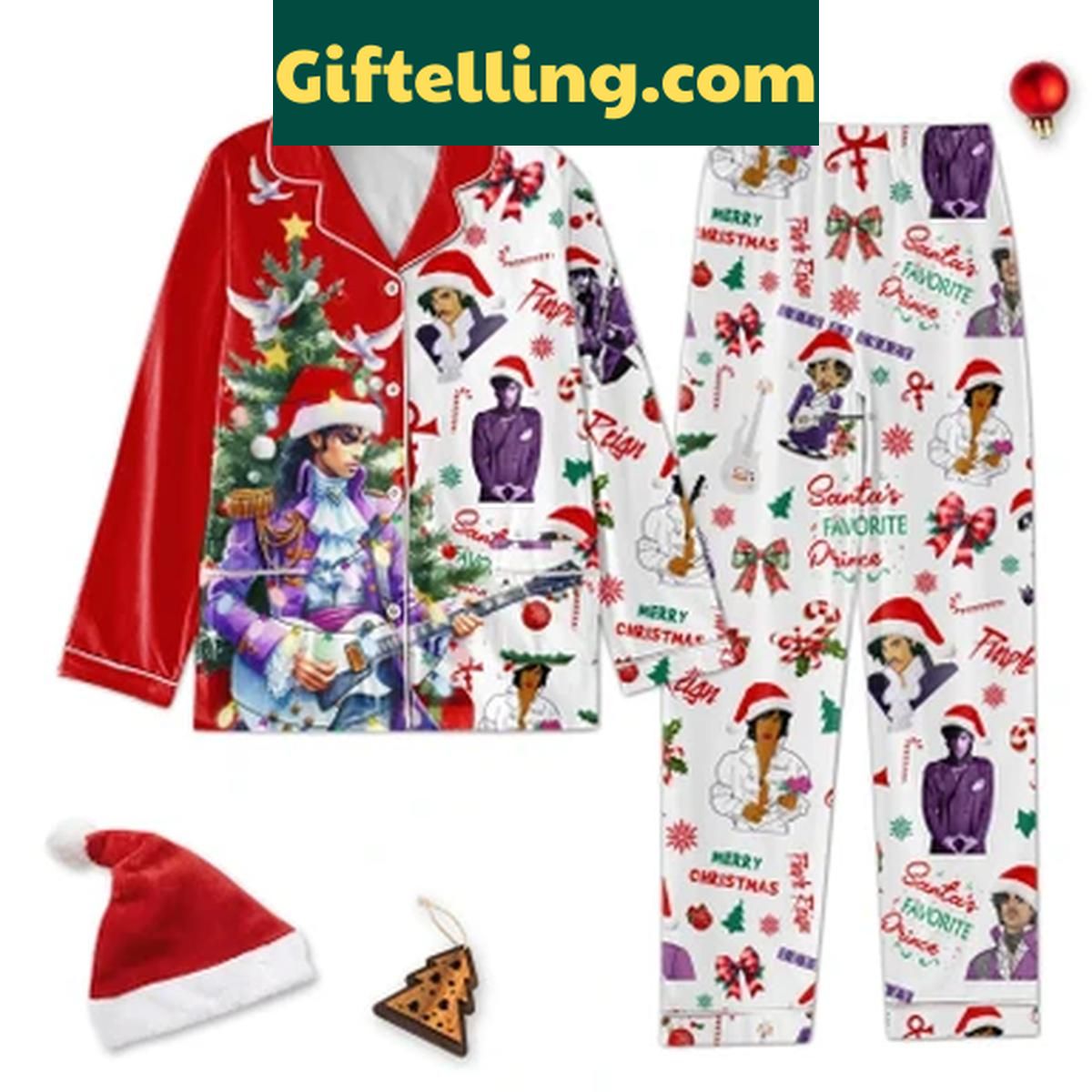 Prince Santa Favorite Prince Christmas Polyester Pajamas Set Prince Santa Christmas polyester pajamas set, favorite prince design