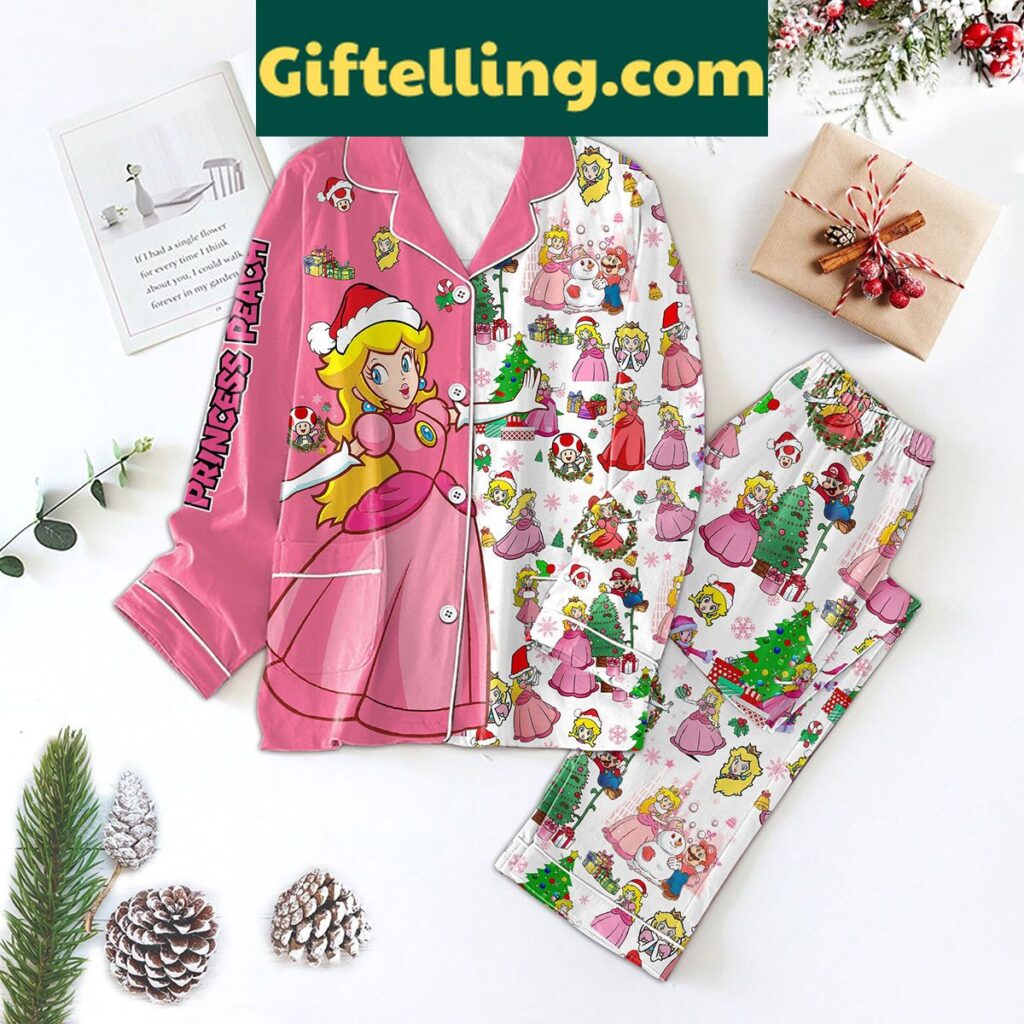 Princess Peach Pink Happy Christmas product image showing design and team colors