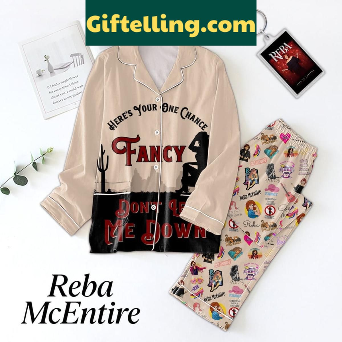 Reba McEntire Here's Your Once Chance Fancy Polyester Pajamas Set Reba McEntire Fancy Polyester Pajamas Set
