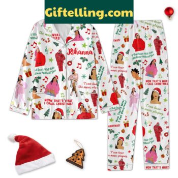Rihanna Now That's What I Call Christmas Polyester Pajamas Set