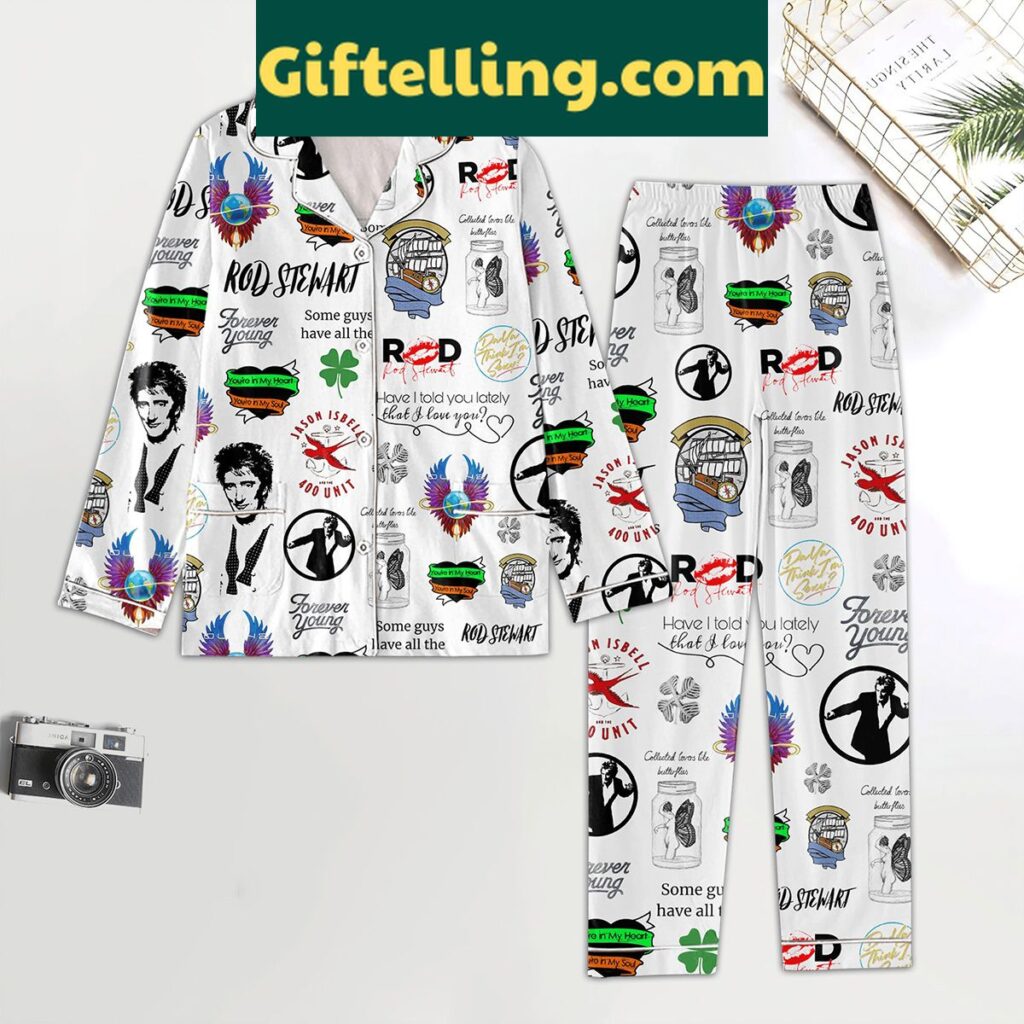 Rod Stewart Forever Young Fan Polyester Pajamas Set