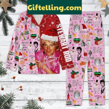 Rod Stewart Christmas 2024 polyester pajamas set for women and men