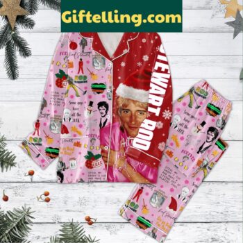 Rod Stewart Christmas 2024 polyester pajamas set for women and men