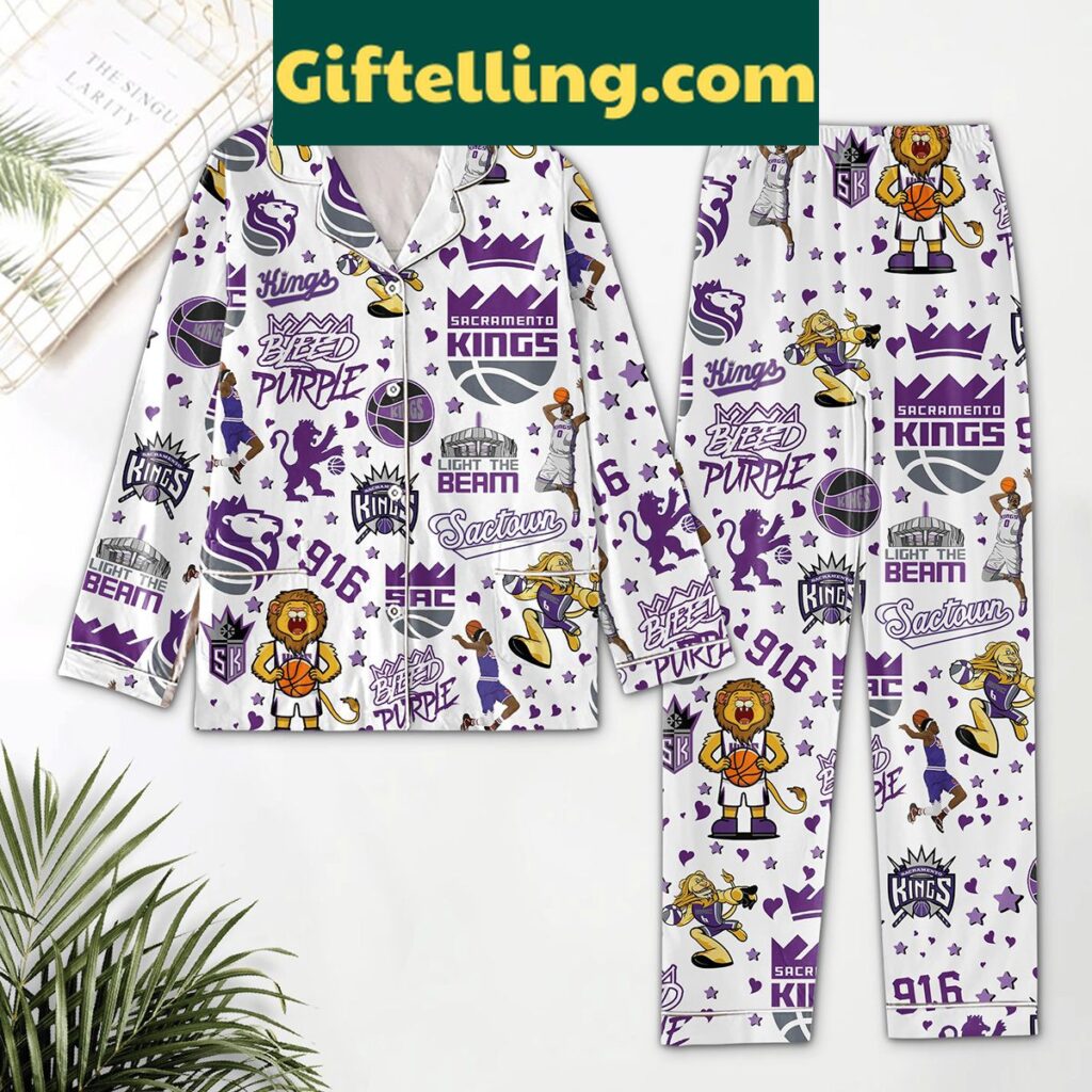 Sacramento Kings polyester pajamas set for men and women