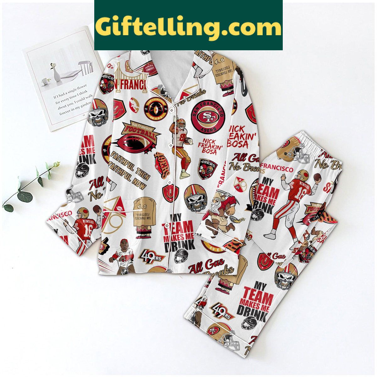 san-francisco-49ers-my-team-makes-me-drink-pajamas-set-nfl-team-apparel-2 San Francisco 49ers My Team Makes Me Drink Pajamas Set