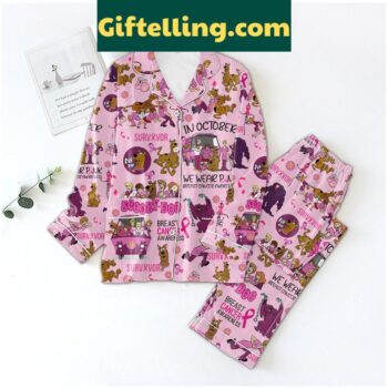 Scooby Doo Breast Cancer Awareness Pajamas Set for Women