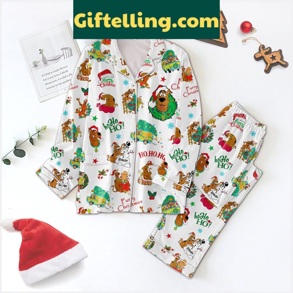 Scooby Doo Furry Christmas Pajamas Set for kids