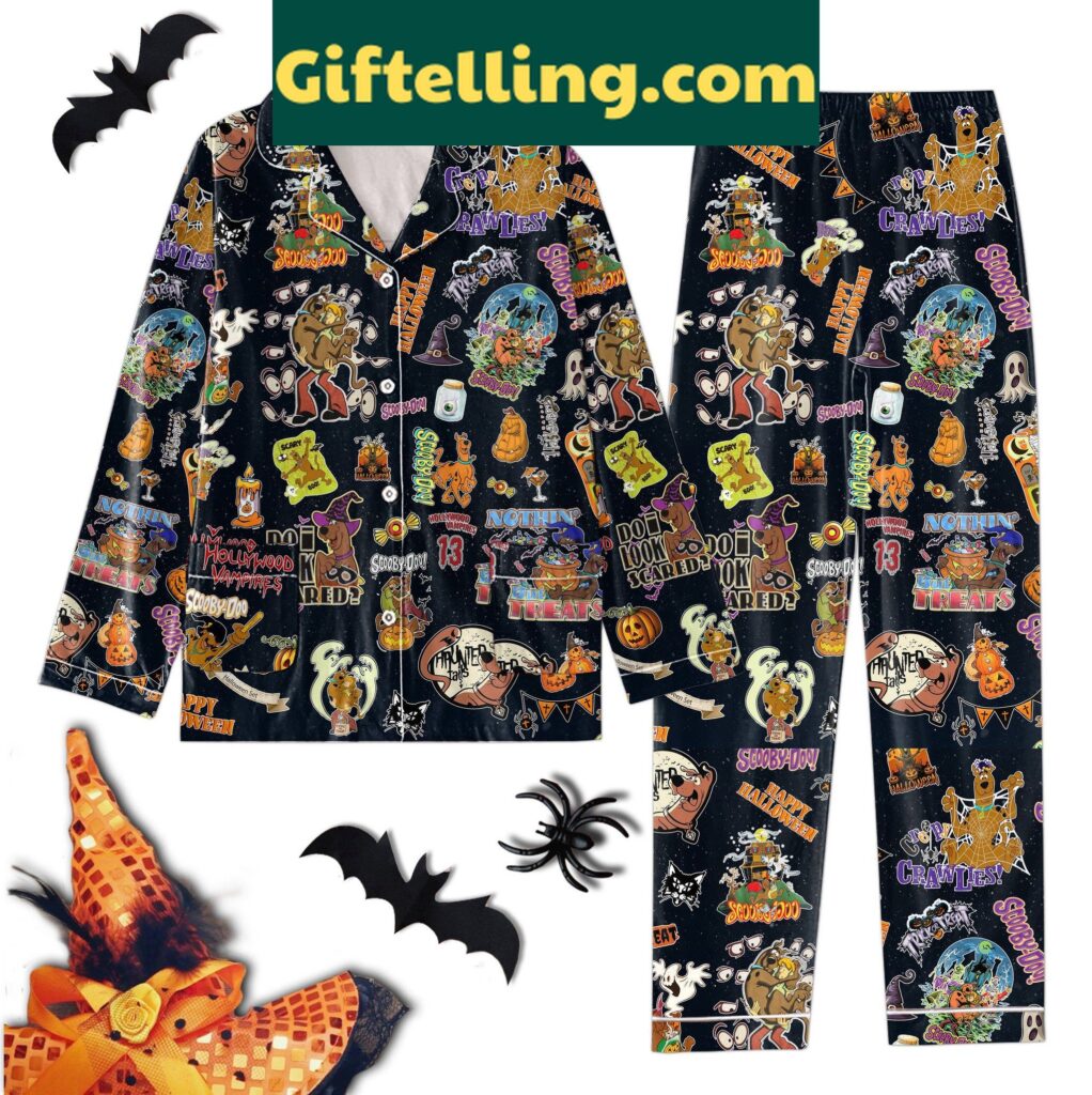 Scooby Doo Halloween Pajamas Hollywood product image showing design and team colors