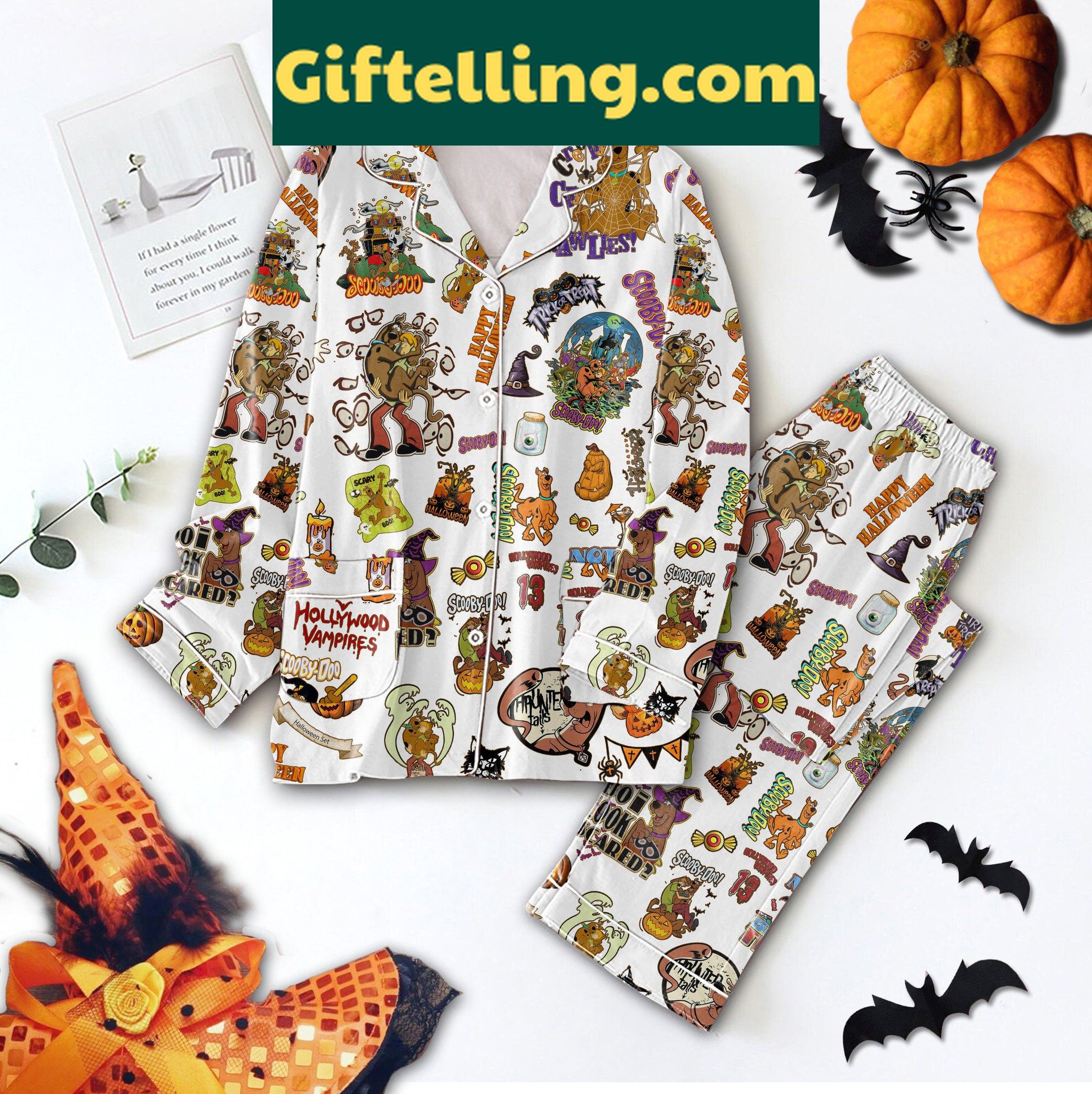 scooby-doo-happy-halloween-pajamas-set-for-kids-spooky-fun-2 Scooby Doo Happy Halloween Pajamas Set for kids