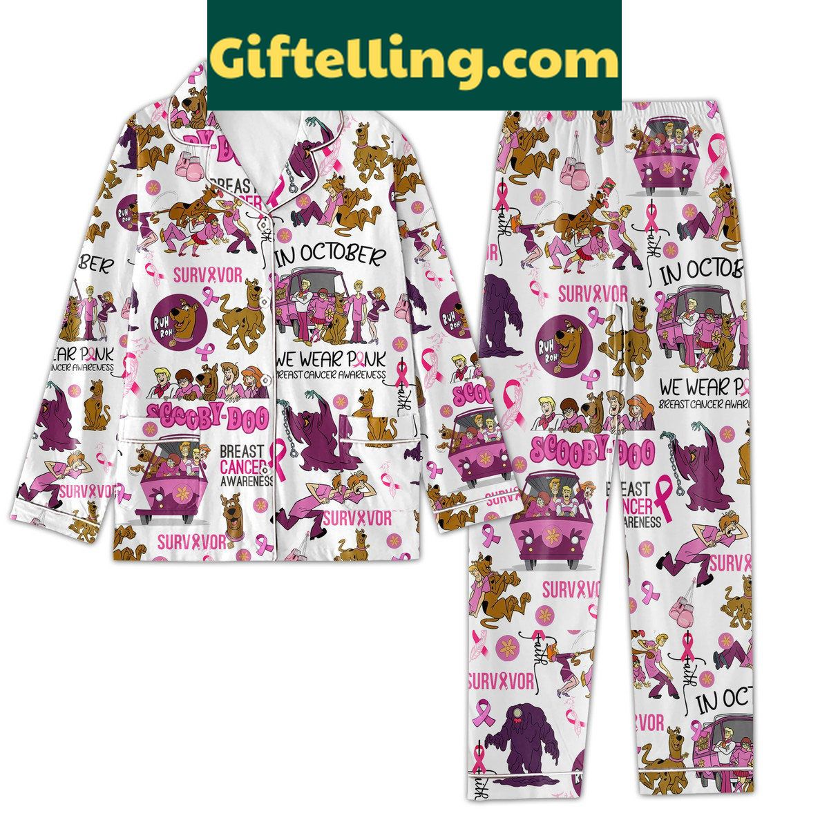 scooby-doo-in-october-we-wear-pink-breast-cancer-awareness-survivor-pajamas-set-2 Scooby Doo Pink Breast Cancer Awareness Survivor Pajamas Set