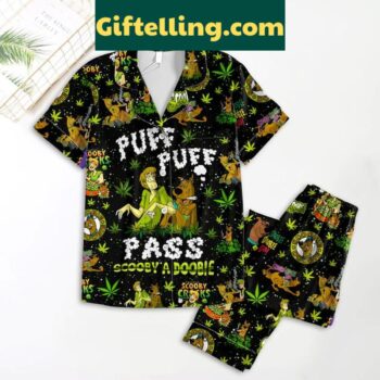 Scooby-Doo Puff Puff Pass Cannabis Polyester Pajamas Set