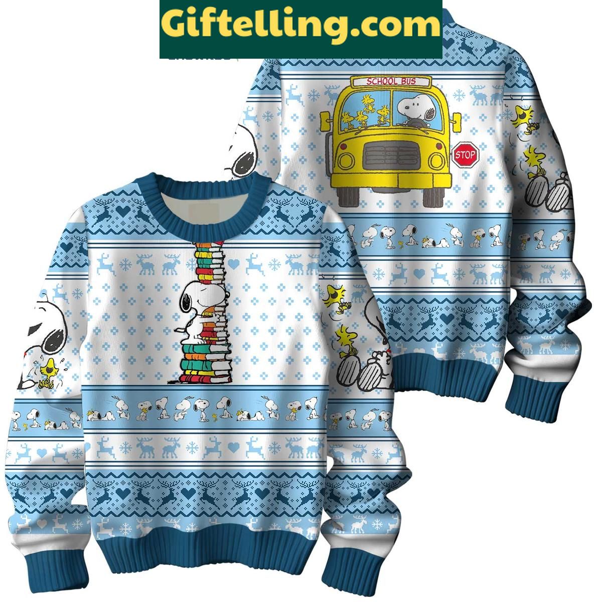 Scooby Doo School Bus Teacher Ugly Sweater Christmas Gift Scooby Doo School Bus Teacher Ugly Christmas Sweater
