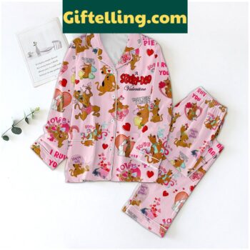 Scooby Doo Valentine Polyester Pajamas Set