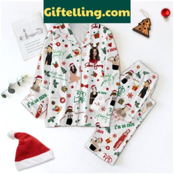 Selena Gomez Bad Liar Christmas Silk Pajamas Set for Women