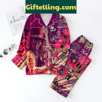 Slash Rock Fan Polyester Pajamas product image showing design and team colors