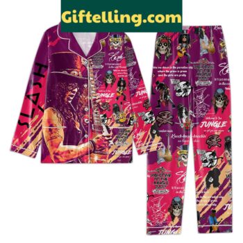 Slash Rock Fan Polyester Pajamas product image showing design and team colors