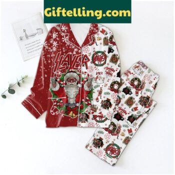 Slayer Haunting The Chapel Christmas Polyester Pajamas Set