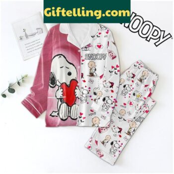 Snoopy Be My Valentine 2025 Polyester Pajamas Set