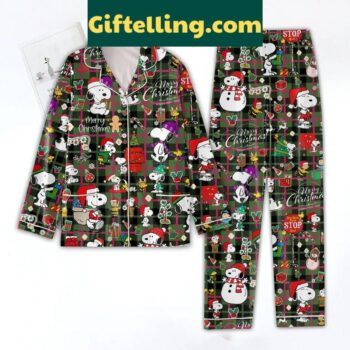 Snoopy Holidays Christmas Happy New Year Polyester Pajamas Set for women and men