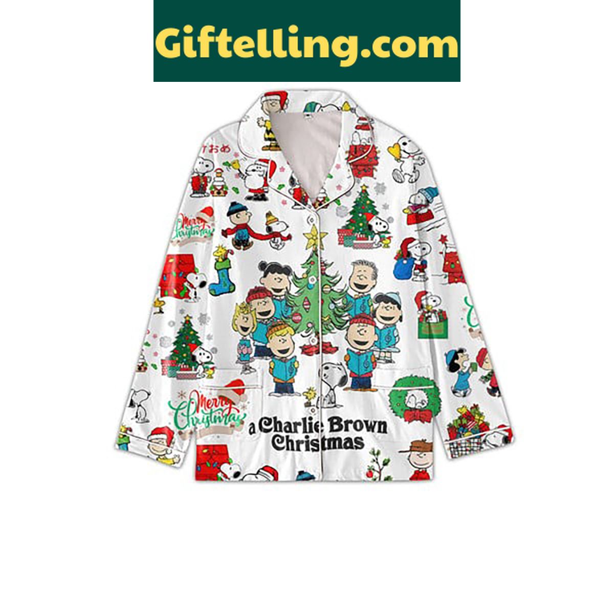 snoopy-peanuts-a-charlie-brown-christmas-pajamas-set-1 Snoopy Peanuts A Charlie Brown product image showing design and team colors