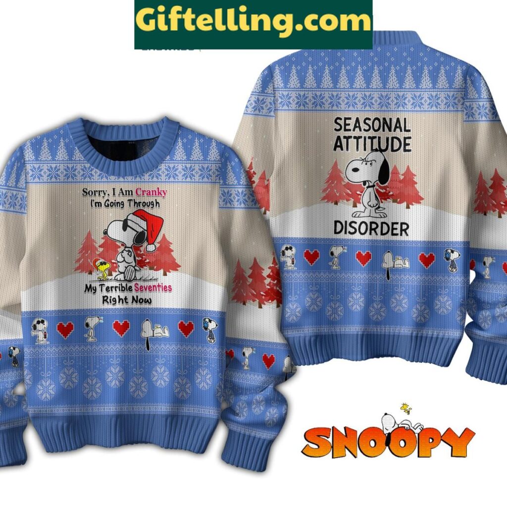 Snoopy Ugly Sweater with Seasonal Attitude Disorder