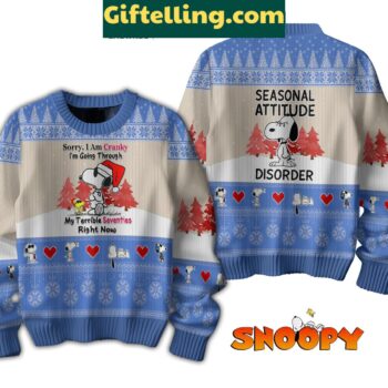 Snoopy Ugly Sweater with Seasonal Attitude Disorder