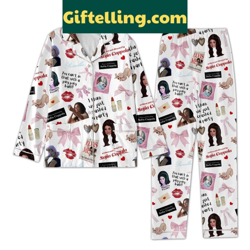 Sofia Coppola Crashing A Party Polyester Pajamas Set