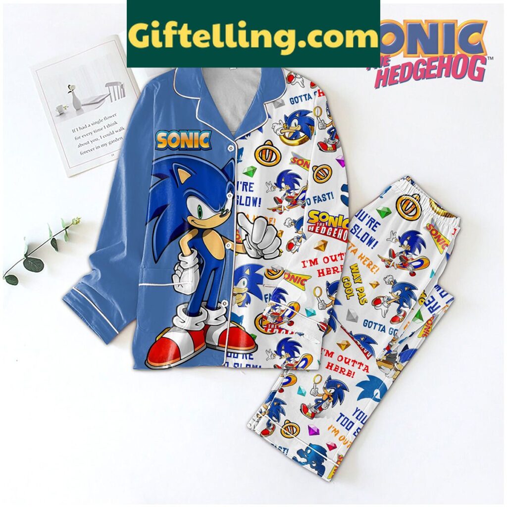 Sonic the Hedgehog Gotta Go Polyester Pajamas Set for Kids