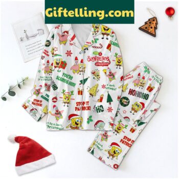 Spongebob You're Scaring Him Stop It Patrick Pajamas Set for Adults