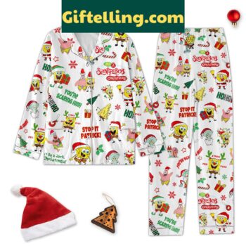Spongebob You're Scaring Him Stop It Patrick Pajamas Set for Adults