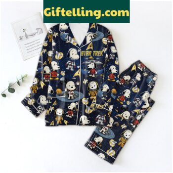 Star Trek Snoopy Pajamas Set product image showing design and team colors
