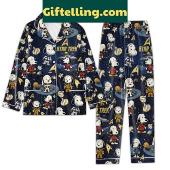 Star Trek Snoopy Pajamas Set product image showing design and team colors