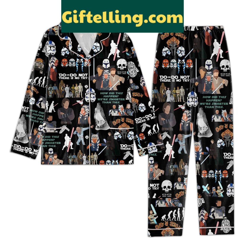 Star Wars themed pajamas set with funny design