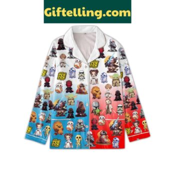 Star Wars May The Force Be With You Polyester Pajamas Set - a set of polyester pajamas with a Star Wars theme