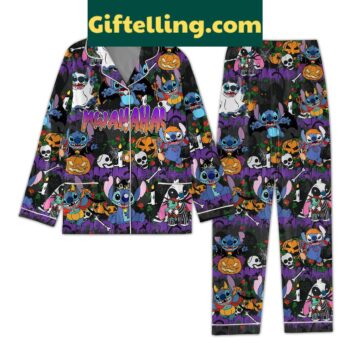 Stitch Ohana Happy Halloween Nightmare Pajamas Set for family